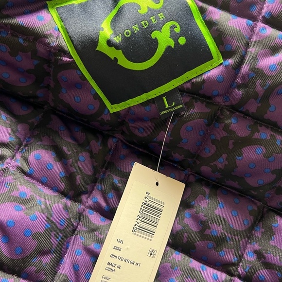 C. Wonder purple Quilted Barn Jacket with Printed Lining size L - Picture 7 of 8